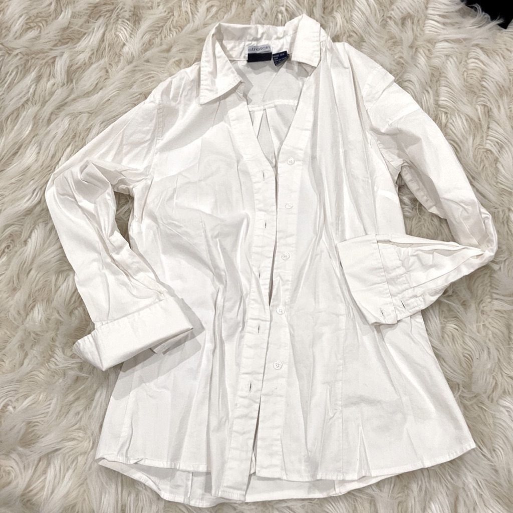 White Button Down Basic Staple For Capsule Wardrobe
